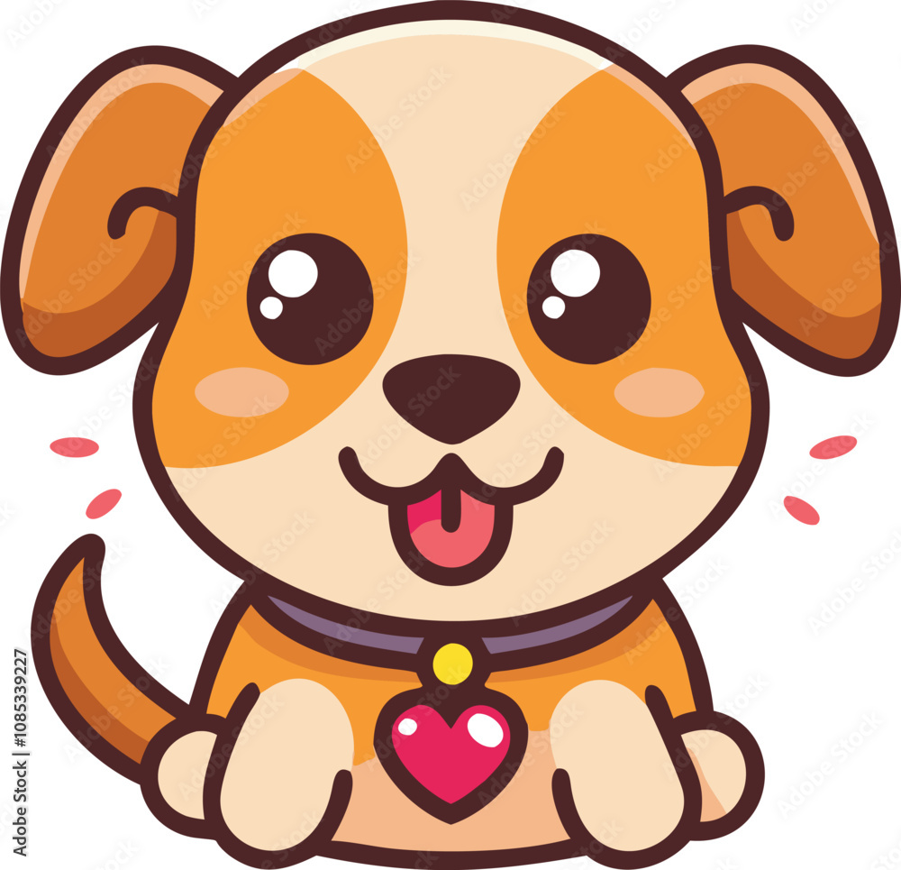 Fototapeta premium Cute dog illustration icon vector
