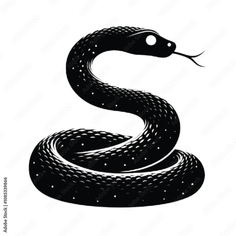 Naklejka premium Silhouette Snake vector