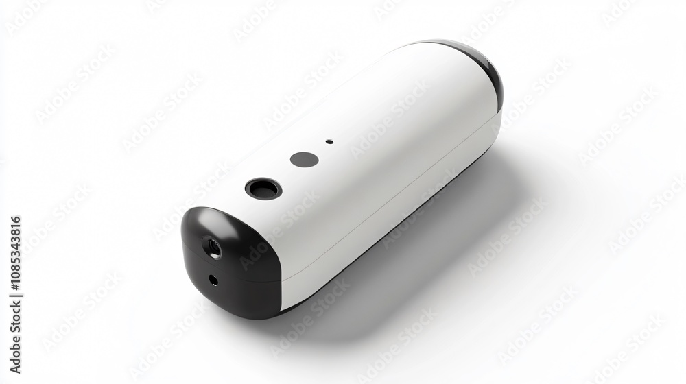 Sleek and futuristic gadget on a minimalist white background. Perfect for showcasing innovation and modern technology. Sleek and futuristic gadget on a minimalist white background. Perfect for showcasing innovation and modern technology.