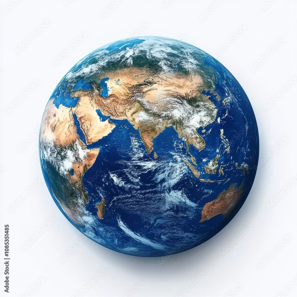 Stunning View of the Earth Showing Asia and Surrounding Regions with Beautiful Clouds and Ocean Details Captured in a Vibrant and High-Resolution Style Stunning View of the Earth Showing Asia and Surrounding Regions with Beautiful Clouds and Ocean Details Captured in a Vibrant and High-Resolution Style