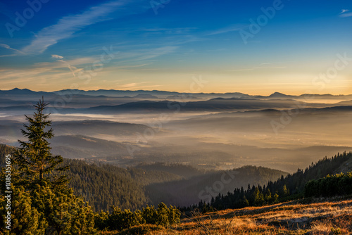 Fototapeta Naklejka Na Ścianę i Meble -  Widok z Małej Babiej Góry w kierunku Tatr