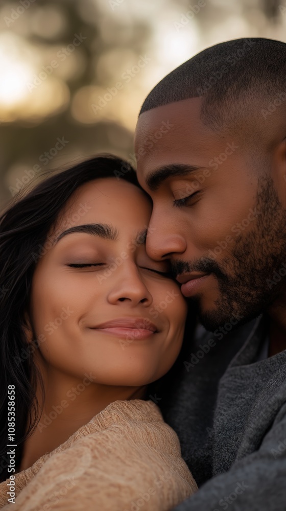 A joyful couple shares an intimate embrace, highlighting love and connection in daily life A joyful couple shares an intimate embrace, highlighting love and connection in daily life