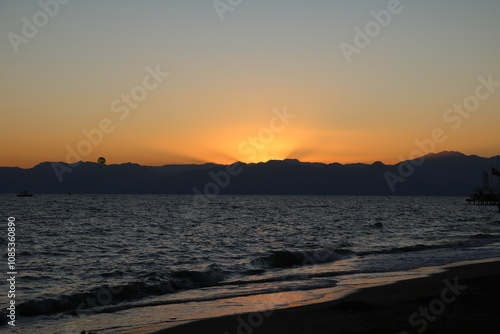 Sunset on the beach