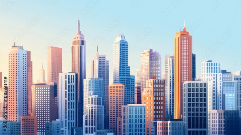 Obraz premium constructing city background 