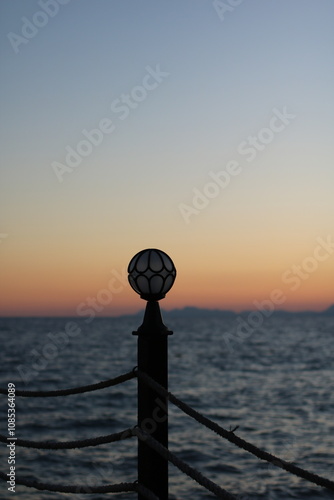 Pier on the sunset