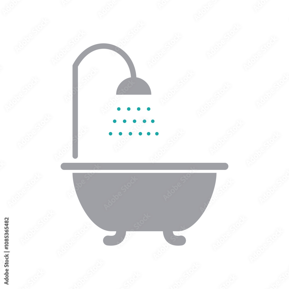 bathtub icon logo design template bathtub icon logo design template
