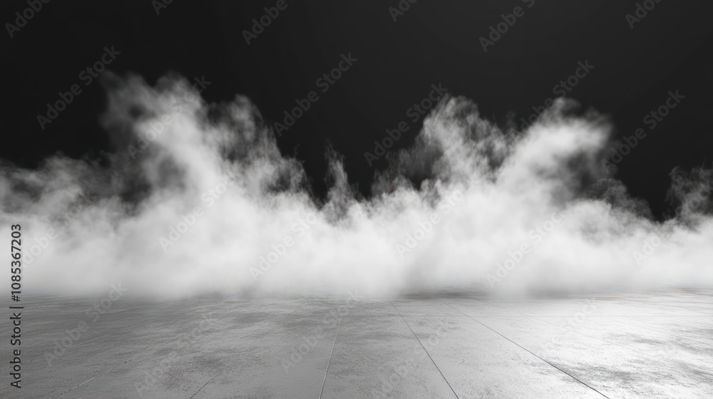 Foggy Ground with Black Background Foggy Ground with Black Background