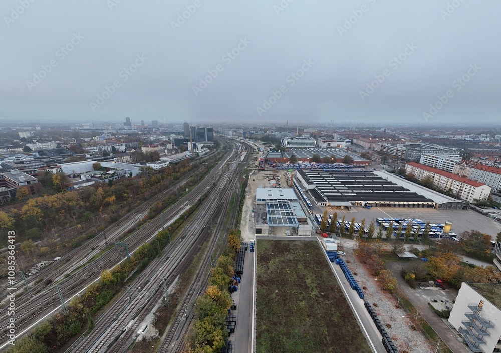 Fototapeta premium A sky-view European Adventure