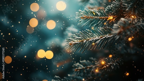 christmas background with christmas tree. christmas banner