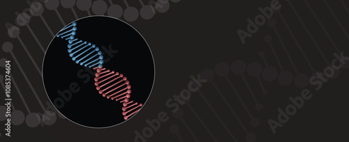 Abstract DNA Science and Technology concept
