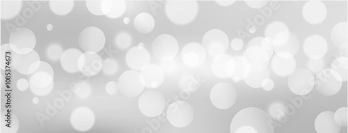 Abstract background with bokeh, White bokeh banner