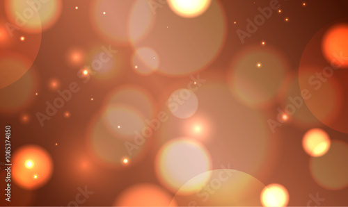 abstract background with bokeh, Orange bokeh