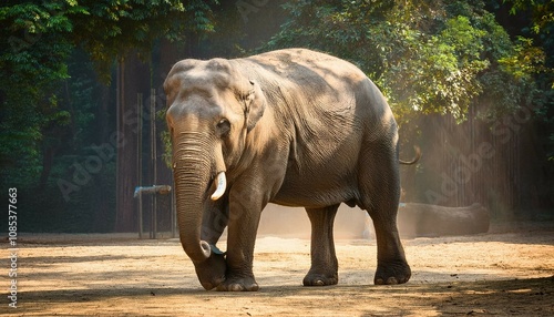 elephant in the zoo