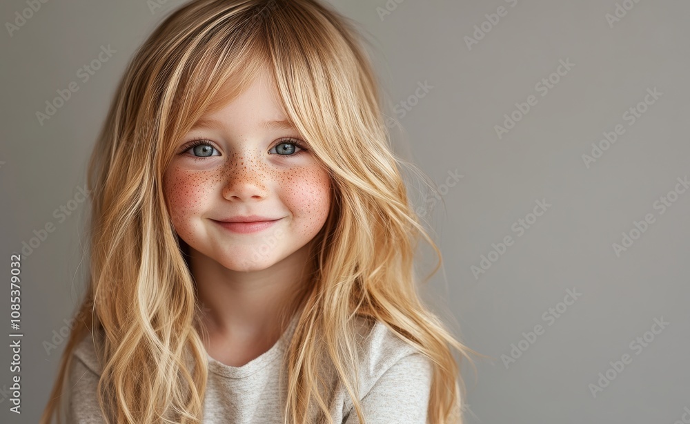 A young blonde child with long hair smiles gently, wearing a white shirt, against a neutral light background. The child’s soft expression and natural look create a warm, calm atmosphere. A young blonde child with long hair smiles gently, wearing a white shirt, against a neutral light background. The child’s soft expression and natural look create a warm, calm atmosphere.