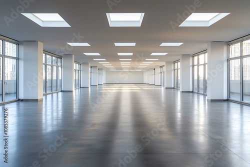 Wallpaper Mural Spacious Modern Office Interior with Abundant Natural Light Torontodigital.ca