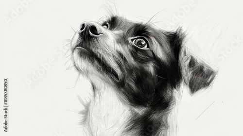 Wallpaper Mural Dog sketch drawing animal Torontodigital.ca