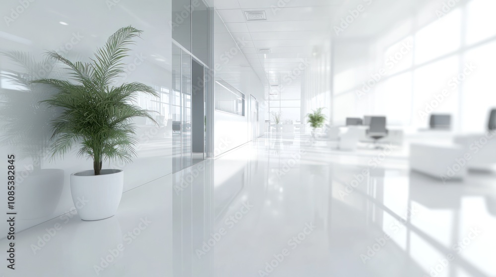 Fototapeta premium Minimalist Office Corridor