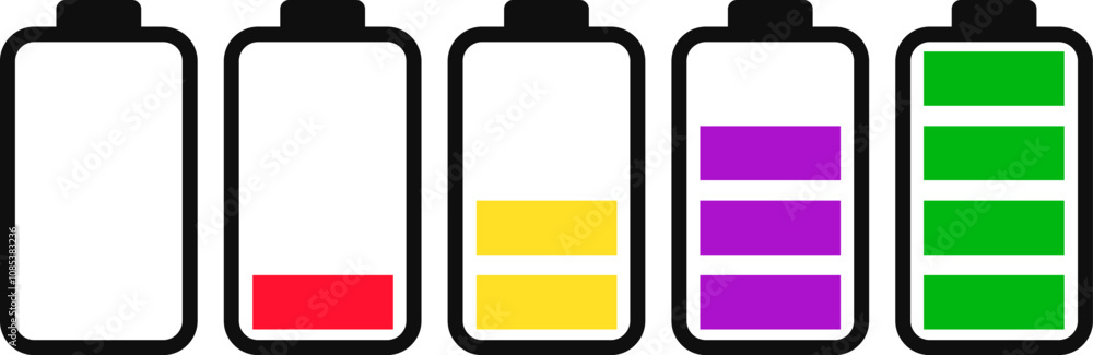 Set of Battery GSM icon. Batteries status symbols. Loading battery concept. Battery charge sign.
Set of Battery GSM icon. Batteries status symbols. Loading battery concept. Battery charge sign.