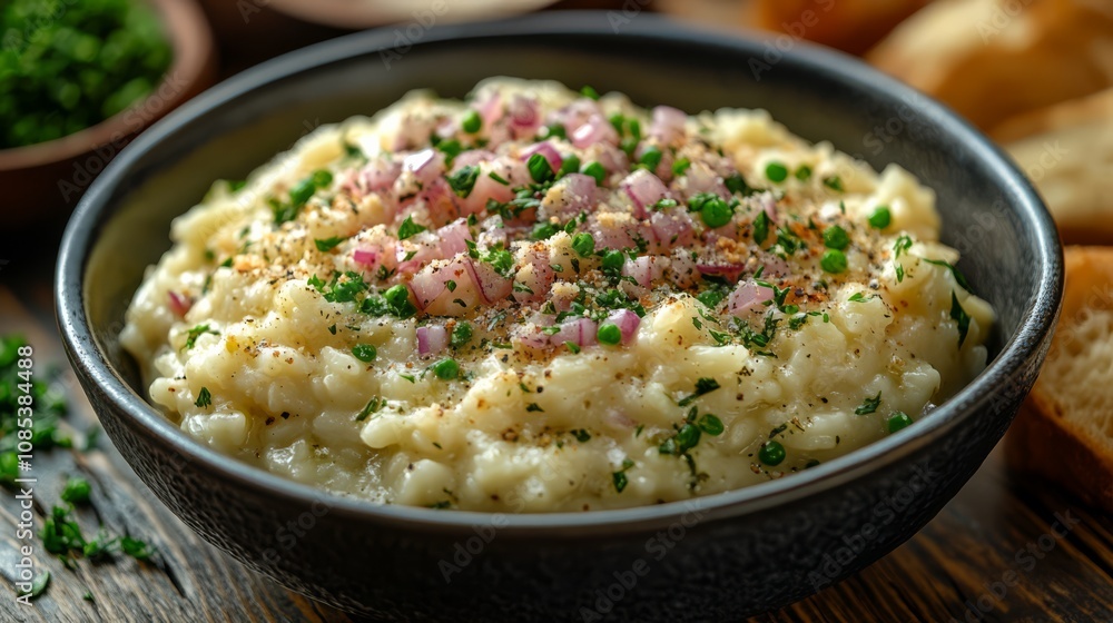Creamy Potato Dip with Red Onion and Chives Creamy Potato Dip with Red Onion and Chives