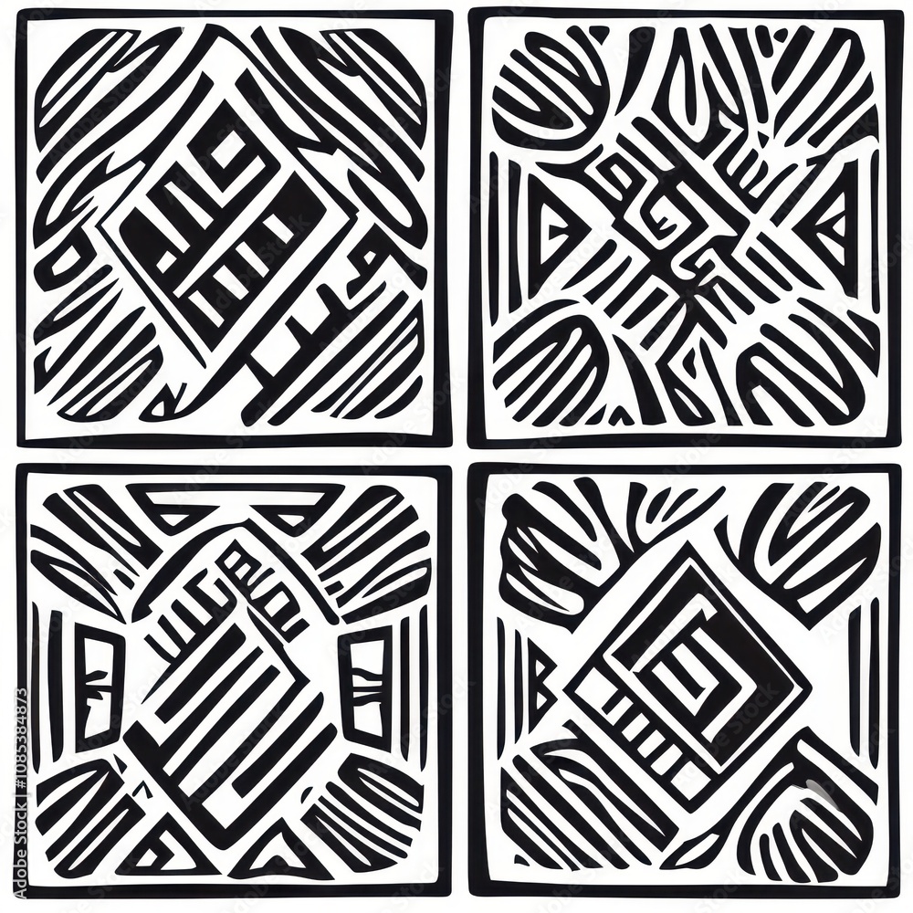 black and white pattern with shapes on it royalty free illustration geometric intricate stenciled african tattoos ethnic seamless black and white pattern with shapes on it royalty free illustration geometric intricate stenciled african tattoos ethnic seamless
