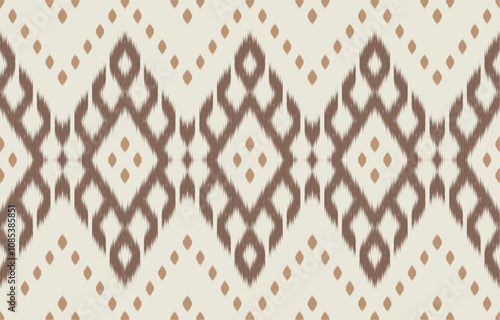 Geometric ethnic oriental ikat seamless pattern  color oriental. Aztec ornament print. Design for background ,curtain, carpet, wallpaper, clothing, wrapping, Batik, vector illustration.