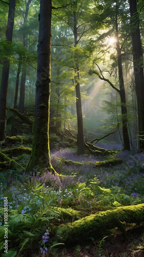 morning in the forest