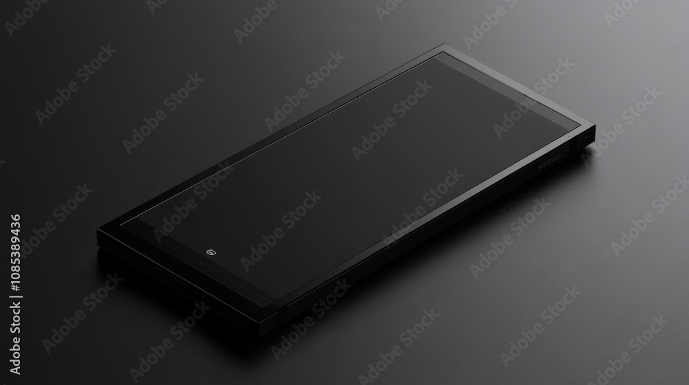 Sleek Black Smartphone Mockup Sleek Black Smartphone Mockup