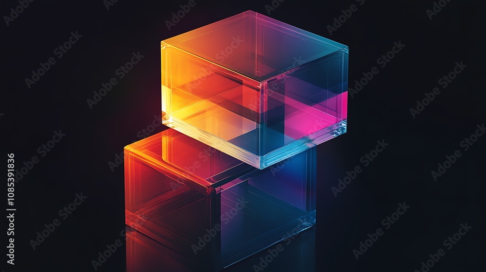 A minimalist design featuring multiple transparent box shape background A minimalist design featuring multiple transparent box shape background