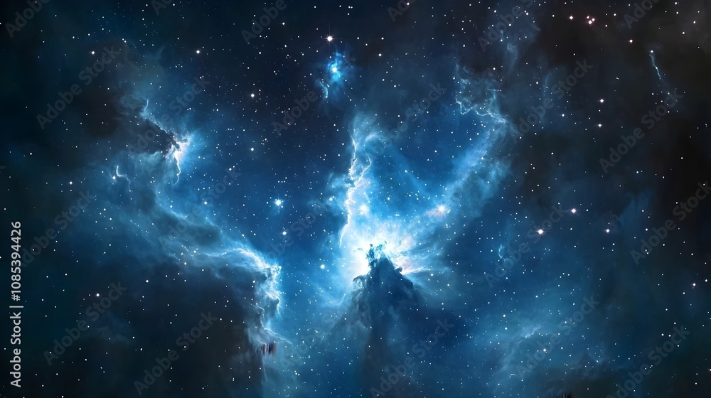 Nebula Dreamscape Featuring a Star Cluster Nebula Dreamscape Featuring a Star Cluster