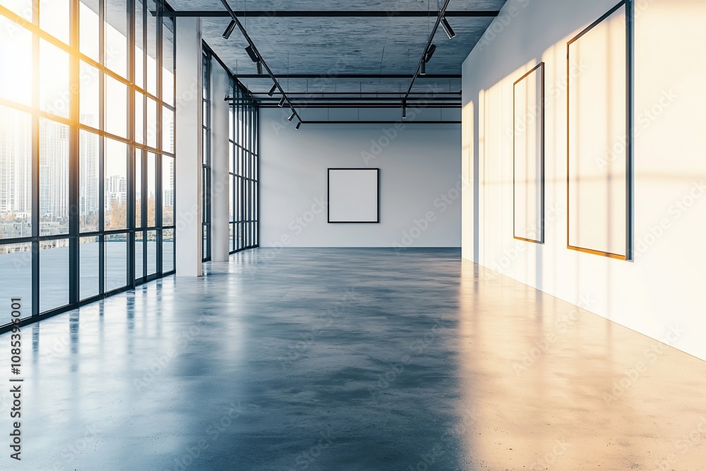 Spacious Art Gallery with Natural Light and Minimal Design Spacious Art Gallery with Natural Light and Minimal Design