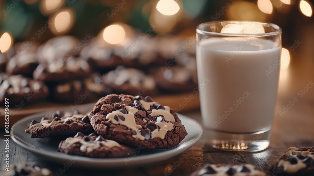 Chocolate Chip Cookies and Milk Chocolate Chip Cookies and Milk