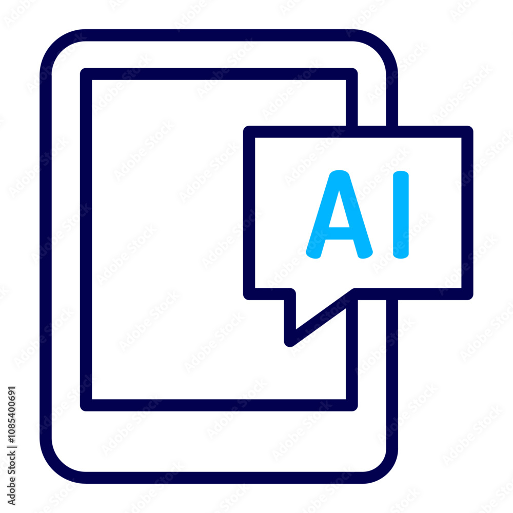 Tab Ai chat Outline Color icon Tab Ai chat Outline Color icon