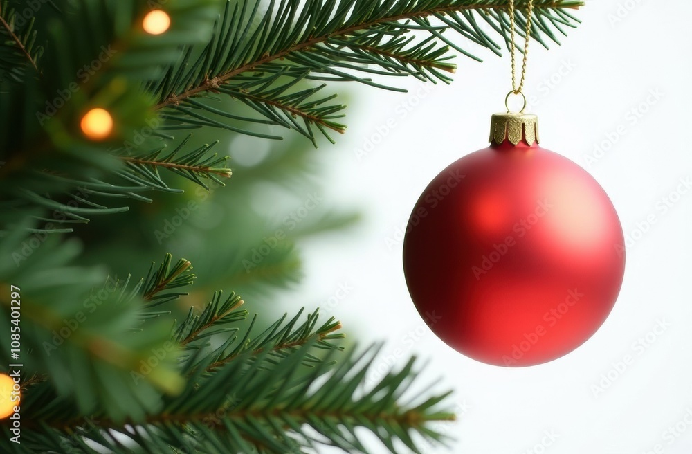 red ball on the Christmas tree red ball on the Christmas tree