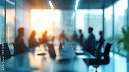 Silhouettes of People in a Business Meeting