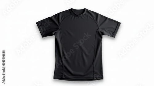 Rashguard mockup in a front view-only design, with sleek material texture and shadow effects for a professional presentation of athletic apparel.