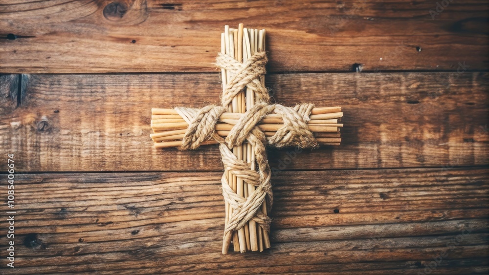 Cross Design Made from Natural Straw on Wooden Surface Showcasing Textures and Colors for Creative Backgrounds and Artwork Inspiration Cross Design Made from Natural Straw on Wooden Surface Showcasing Textures and Colors for Creative Backgrounds and Artwork Inspiration