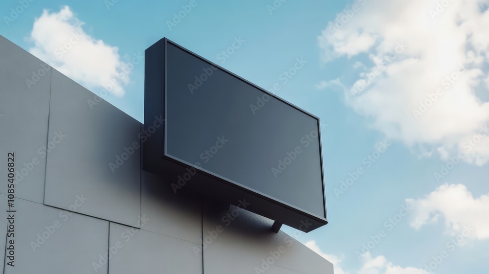 Modern Outdoor Digital Signage Mockup Modern Outdoor Digital Signage Mockup