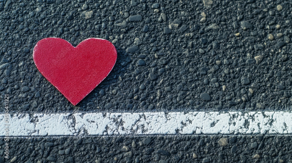 Red Heart on Road Red Heart on Road
