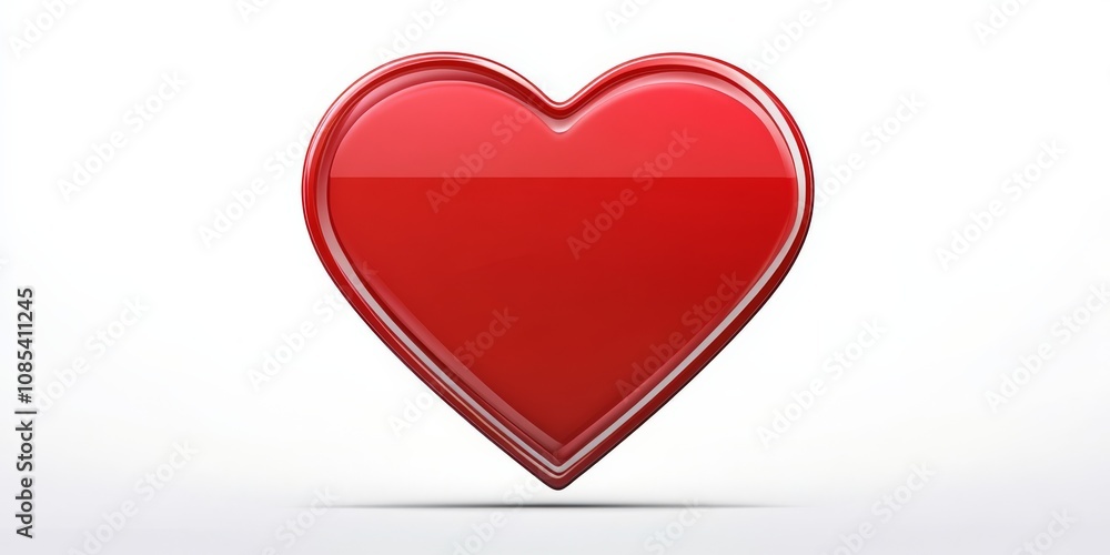 Red Heart Symbol: A glossy, three-dimensional red heart icon, perfect for Valentine's Day, love, romance, or any project needing a symbol of affection. Red Heart Symbol: A glossy, three-dimensional red heart icon, perfect for Valentine's Day, love, romance, or any project needing a symbol of affection.
