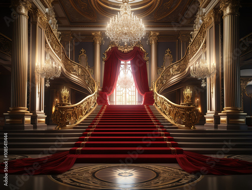 Wonderful VIP luxury entrance with red carpet