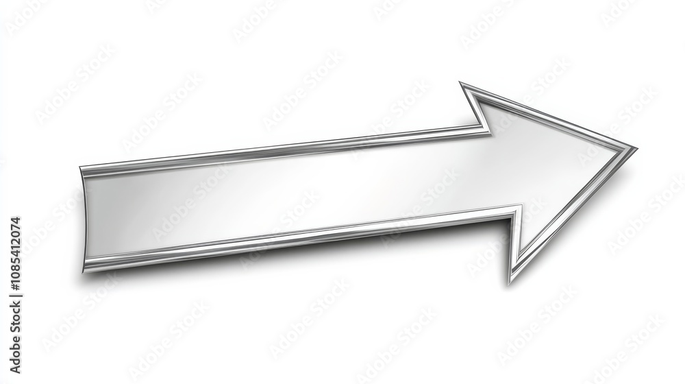 Silver Arrow Sign: A sleek, silver arrow sign pointing right, offering a clean and contemporary design element for your projects. Silver Arrow Sign: A sleek, silver arrow sign pointing right, offering a clean and contemporary design element for your projects.
