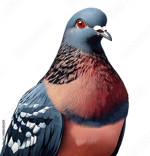 Cartoon Passenger Pigeon: Simple and Cute photo