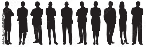 Wallpaper Mural working group of people silhouette.  Torontodigital.ca