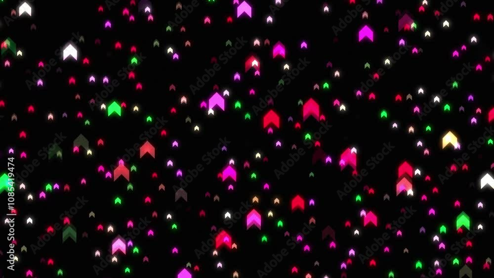 Abstract Background with Glowing Upward Arrows in Various Colors Abstract Background with Glowing Upward Arrows in Various Colors