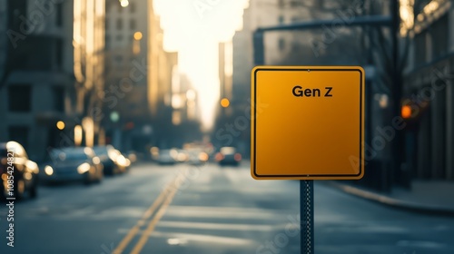 Gen Z Generation on City Street photo