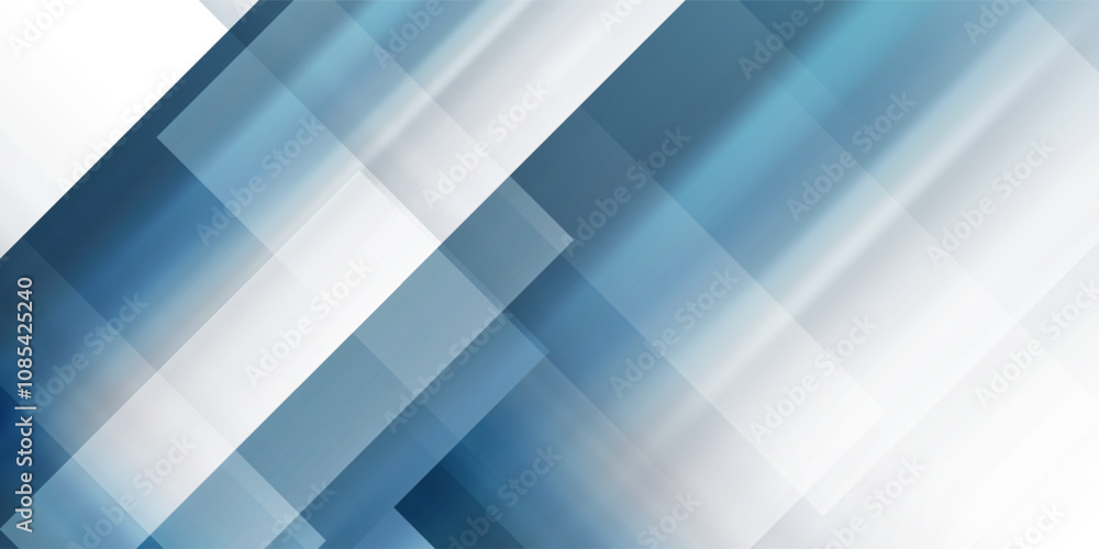 Abstract blue background with glowing geometric lines. Modern blue gradient square shape design. Futuristic technology concept. Suit for brochure,