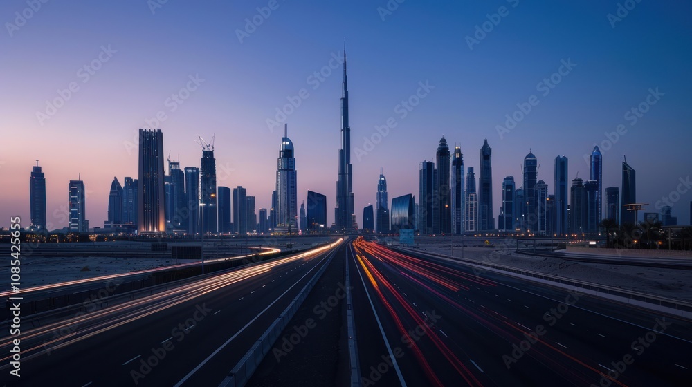 Dubai Skyline at Dusk Dubai Skyline at Dusk