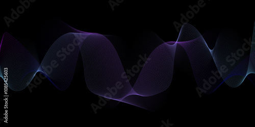 Abstract wavy lines Digital frequency track equalizer background. colorful web line and valleys is featured in an abstract background illustration. Energy technology concept modern backdrop. vector.