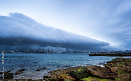 Valokuva Supercell Storm Shelf Coud Sydney Australia during sunset