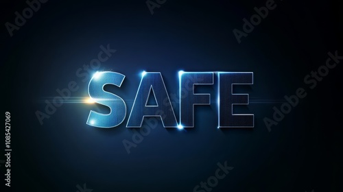 Safe Dark blue backdrop with digital padlock for computer system, cyber security technology for preventing fraud, and privacy data network protection idea photo